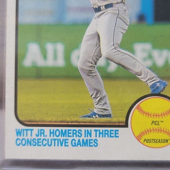 Bobby Witt Jr. 2022 Topps Heritage Minor League Baseball card no. 105 Omaha - Picture 2 of 8